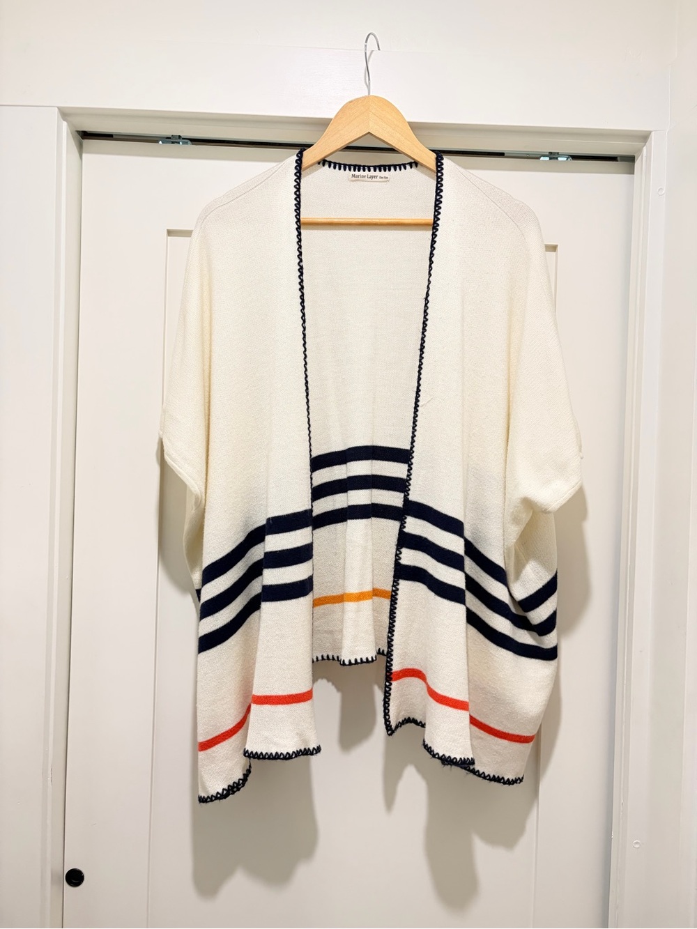 Marine Layer Hadley cream open-front kimono